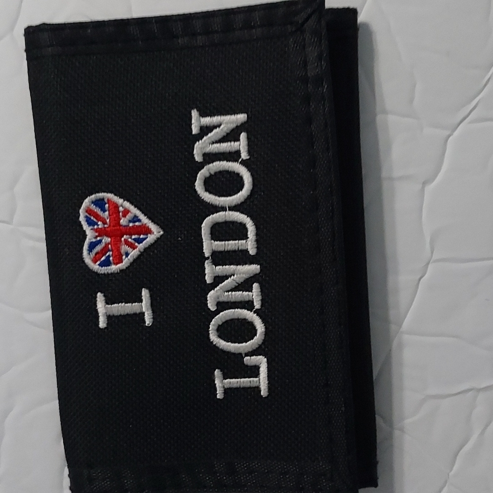 I ❤️ LONDON Embroidered Tri Fold Wallet Multicolors